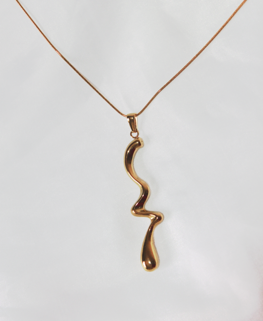 SUSAN B. ANTHONY Colar dourado com pendente 