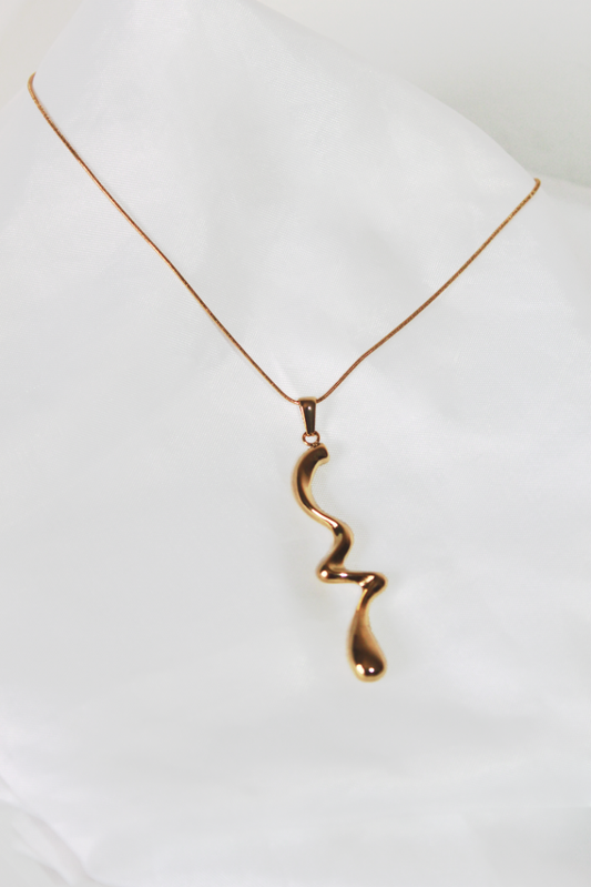 SUSAN B. ANTHONY Colar dourado com pendente 